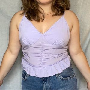Purple Ruffle Tank